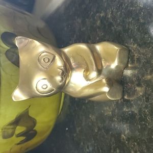 SOLD Vintage MCM Brass Panda Bear